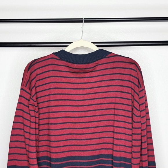 Springfield Classic NWT Men's Burgundy & Navy Striped Cardigan Size XXL - Picture 8 of 9